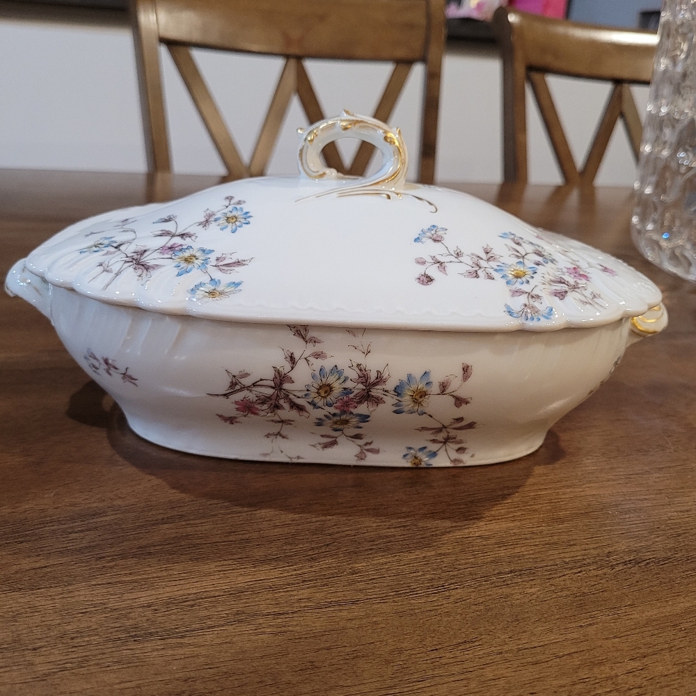 Vintage French Limoge soup tureen. Charles Field Haviland